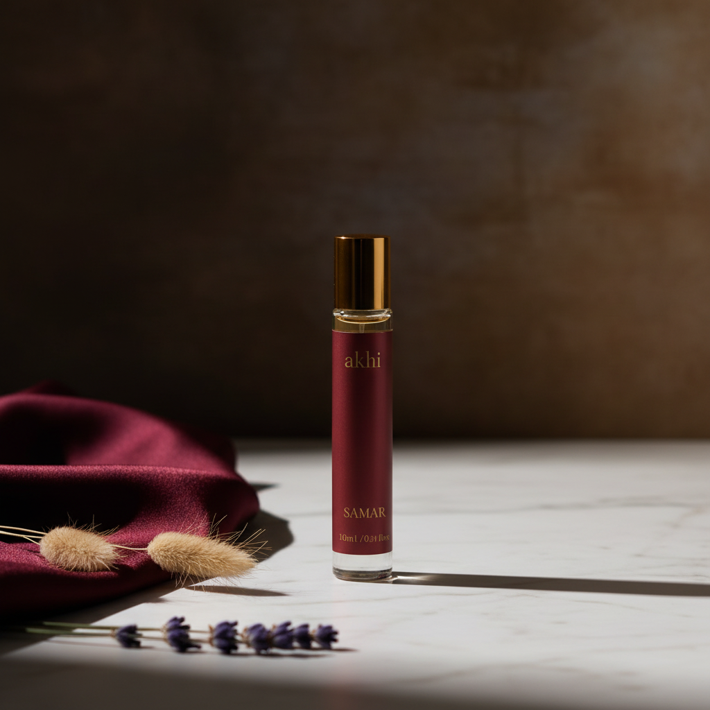 SAMAR Fragrance Oil with dramatic lighting